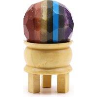 KDMD Gemstone Faceted Healing Ball & Stand - Seven Chakra