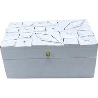 KDMD Vintage Deco - Multi Purpose Box - 22x12x10cm - White Diamonds | Size: 22 x 12 x 10 cm
