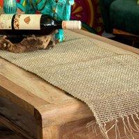 KDMD Seagrass Fringe Natural Table Runner - 150cm in Brown