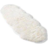 Infinity Leather Luxury Genuine Sheepskin Double Natural Fluffy Soft Real Wool Rug in White | Size: 180 cm x 60 cm