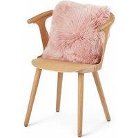 Infinity Leather Luxury Genuine Sheepskin 40x40cm Real Wool Single Sided Cushion in Pink | Size: 40 cm x 40 cm