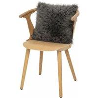Infinity Leather Luxury Genuine Sheepskin 40x40cm Real Wool Single Sided Cushion in Grey | Size: 40 cm x 40 cm