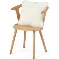 Infinity Leather Luxury Genuine Sheepskin 40x40cm Real Wool Single Sided Cushion in Ivory | Size: 40 cm x 40 cm