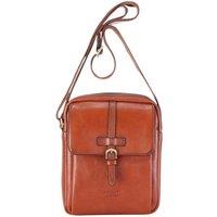 Infinity Leather Genuine Leather Vintage Crossbody Messenger Travel Bag - Ashby in Tan