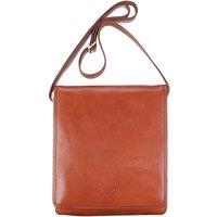 Infinity Leather Leather Vintage Messenger Shoulder Crossbody Travel Business Bag-Range in Tan