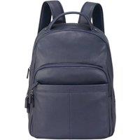 Infinity Leather Genuine Leather Vintage Rucksack Laptop Bag Travel Backpack - Capri in Mid Blue