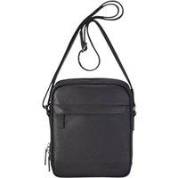 Infinity Leather Genuine Leather Vintage Messenger Crossbody Travel Bag - Hawthrone in Black