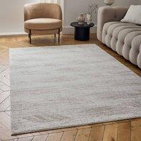 THE RUGS Carmel Abstract Area Rug Runner Soft Pile Living Room Bedroom in Beige | Size: 160 cm x 230 cm