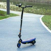 HOMCOM Folding Electric Scooter 120W E-Scooter with Three Mode LED Headlight in Blue