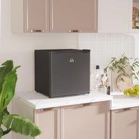 HOMCOM 46L Counter Top Fridge with Chiller Box Mini Fridge for Bedrooms in Black
