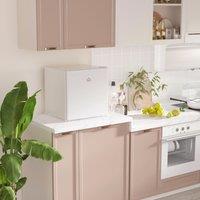 HOMCOM 46L Counter Top Fridge with Chiller Box Mini Fridge for Bedrooms in White