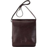 Infinity Leather Leather Vintage Messenger Shoulder Crossbody Travel Business Bag-Range in Brown