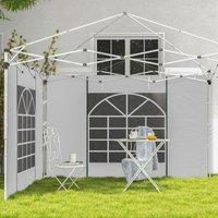 OUTSUNNY 3x3(m) or 3x6m Pop Up Gazebo Side Panels Replacement, 2 Pack in White