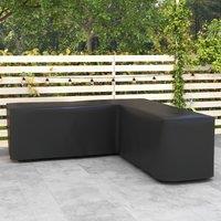 OUTSUNNY L-Shaped Garden Furniture Cover Oxford Fabric Corner Sofa Cover 250 x 250 x 79cm in Black | Size: 250 x 250 x 79 cm