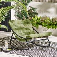 FurnitureboxUK Hydra Metal Outdoor Garden Rocking Chair in Green