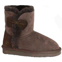 Eastern Counties Leather Bow Detail Sheepskin Boots in Chocolate | Size: 12