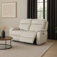 Aspire Kingsmere 2 Seater Power Recliner Sofa in Real Leather in Light Grey