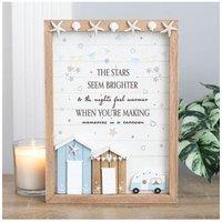 KDMD The Stars Seem Brighter 3D Shell Caravan Plaque in White