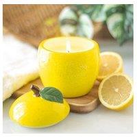 KDMD Lemon Shaped Candle Jar in Yellow