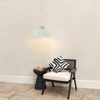 ValueLights Akira Pleated Single Drop Ceiling Pendant Light with LED Bulb in Bright Blue