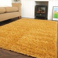 Kukoon Yellow Ochre Super Soft Shaggy Rug in Mustard | Size: 160 cm x 230 cm