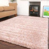 Kukoon Blush Pink Super Soft Shaggy Rug in Baby Pink | Size: 200 cm x 290 cm
