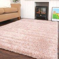 Kukoon Blush Pink Super Soft Shaggy Rug in Baby Pink | Size: 240 cm x 330 cm