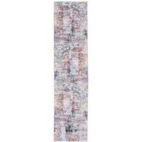 Kukoon Grey Distressed Abstract Hallway Runner Rug Non Slip & Washable | Size: 80 cm x 300 cm