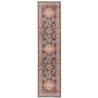 Kukoon Beige Terra Distressed Hallway Runner Rug Non Slip & Washable in Tan | Size: 60 cm x 240 cm