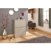 GFW Stirling Two Tier Shoe Cabinet in Grey