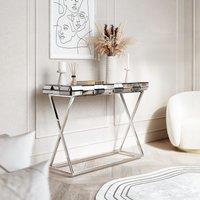 CARME HOME Knightsbridge Silver Console Table