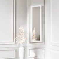 CARME HOME Amelia White Mirrored Jewellery Cabinet