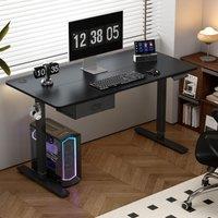 MCC Direct Electric Desk Height Adjustable Standing/Sitting Computer Desk 100cm in Black
