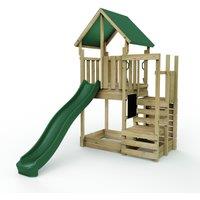 OutdoorToys Modular Wooden Climbing Frame Adventure Playset - M11 Stepup in Brown