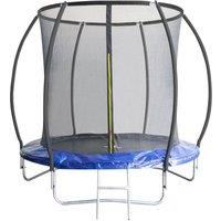 Artemis Home Leapfrog 8FT or 244cm Round Outdoor Trampoline with Blue Padding