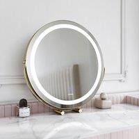 CARME HOME Riley Gold Touch Sensor LED Light Mirror