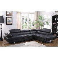 SquareBoxx Sienna L Shaped Corner Sofa, Right Hand Facing in Black