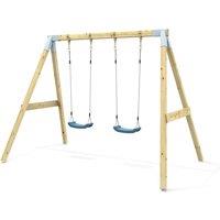 OutdoorToys Premium Double Swing - Navy Blue