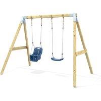 OutdoorToys Premium Double Swing - Standard & Baby Navy Blue