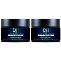 Dr H Marine Collagen Night Moisturiser 60ml x 2 Duo Set in White