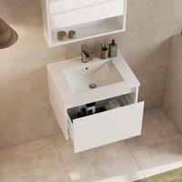 Banyetti Mino 600mm WallHung Vanity Unit with Lira Basin-Gloss White