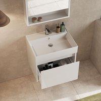 Banyetti Mino 600mm WallHung Vanity Unit with Veneto 1 TH Basin-Gloss White