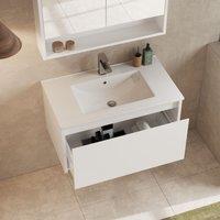 Banyetti Mino 800mm WallHung Vanity Unit with Lira Basin-Gloss White