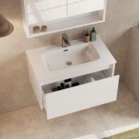 Banyetti Mino 800mm WallHung Vanity Unit with Athena Basin- Gloss White