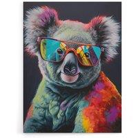 Artery8 Koala Bear With Sunglasses Modern Canvas Wall Art Print | Size: W24 x H32