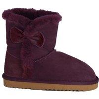 Eastern Counties Leather Bow Detail Sheepskin Boots in Purple | Size: 13