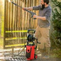 OUTSUNNY 1800 W Power Washer 150 Bar Pressure with Adjustable Nozzle, Red