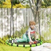 AIYAPLAY Kid Nest Swing Seat, 100cm Diameter Round Saucer Swing Set, Black | Size: Medium