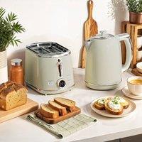HOMCOM 1.7L 3000W Kettle & 2 Slice Toaster with Keep Warm Memory Function in Grey