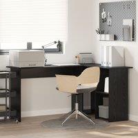 Berkfield Home Black Oak Desk Black oak Engineered wood Medium Black Oak Desk